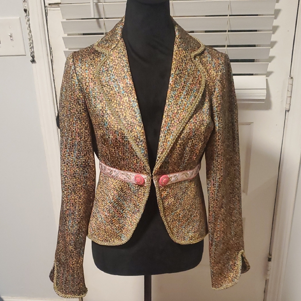 Jennifer Reale Design Women's Multicolor Tweed Jacket
